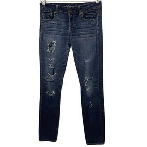 American Eagle Super Stretch Distressed Destroyed Skinny Jeans - Size 8